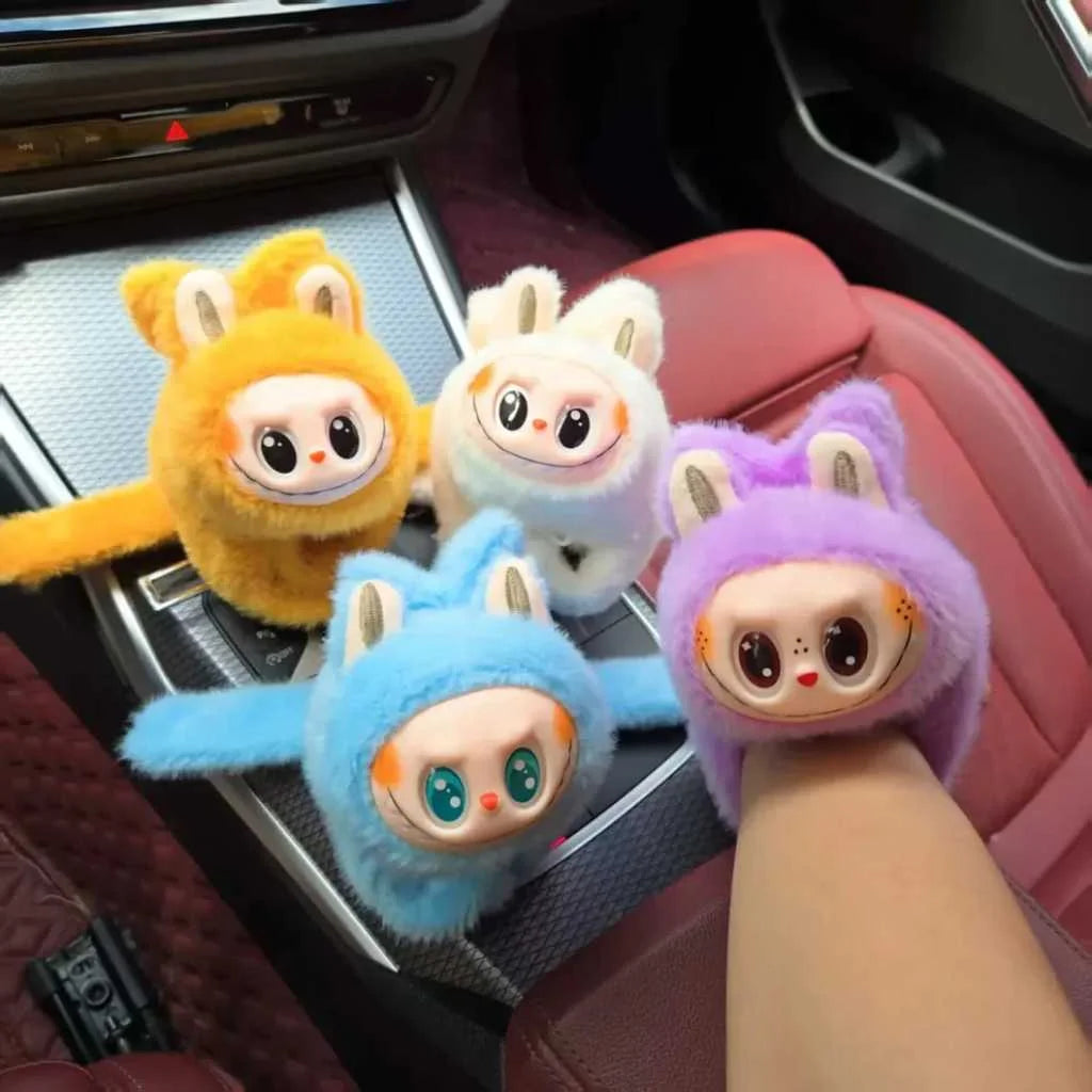 Cute Labubu Tail Wag Plush Bracelet Interactive Slap Toy