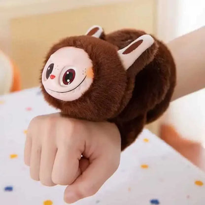 Cute Labubu Tail Wag Plush Bracelet Interactive Slap Toy