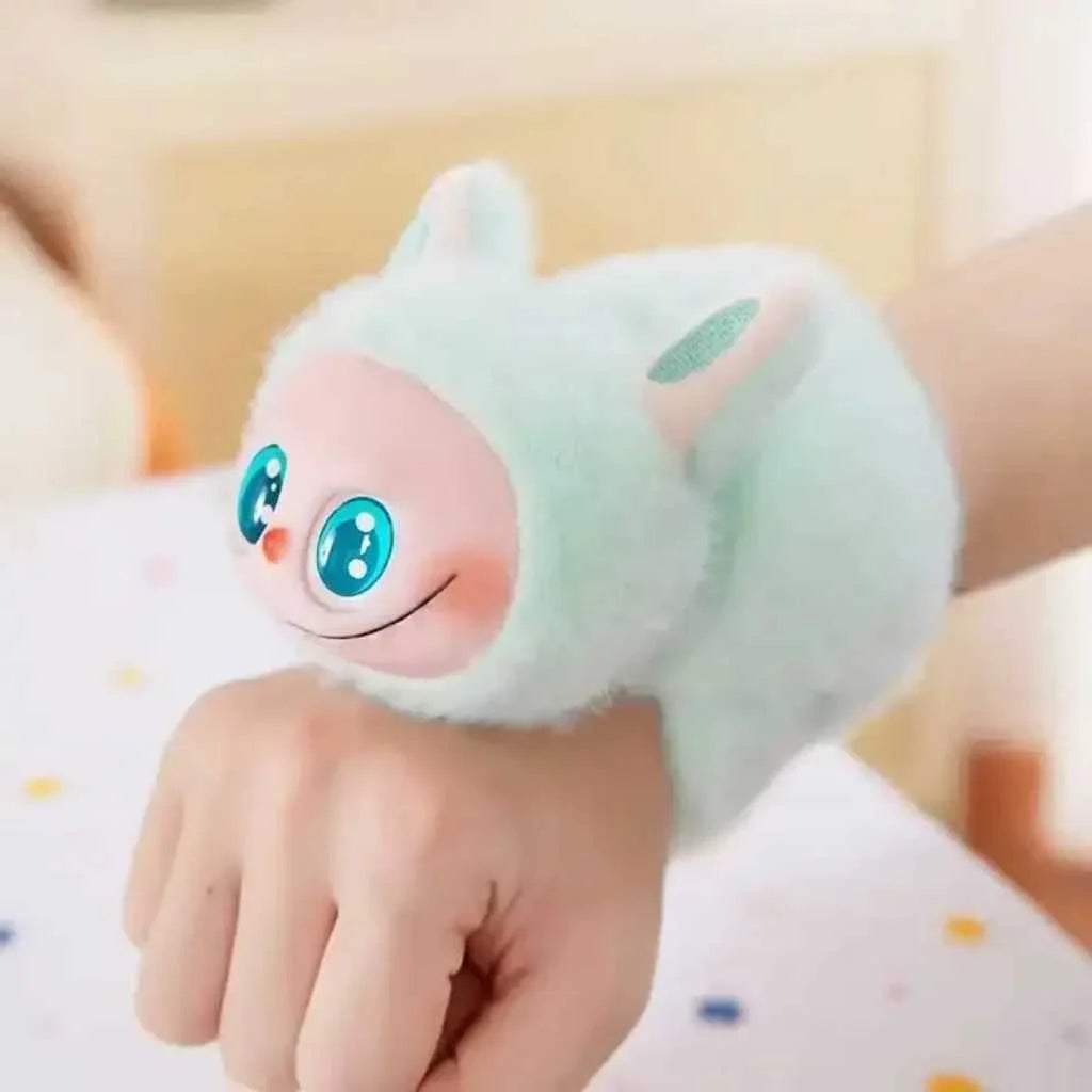 Cute Labubu Tail Wag Plush Bracelet Interactive Slap Toy