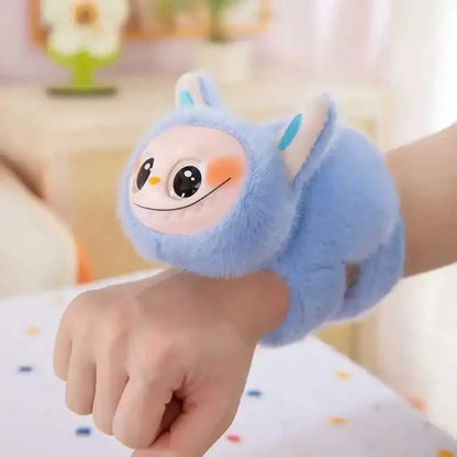 Cute Labubu Tail Wag Plush Bracelet Interactive Slap Toy