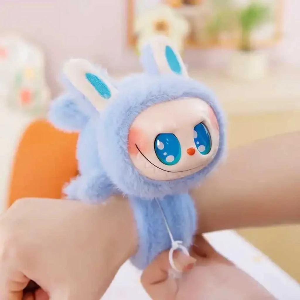 Cute Labubu Tail Wag Plush Bracelet Interactive Slap Toy