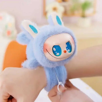 Cute Labubu Tail Wag Plush Bracelet Interactive Slap Toy