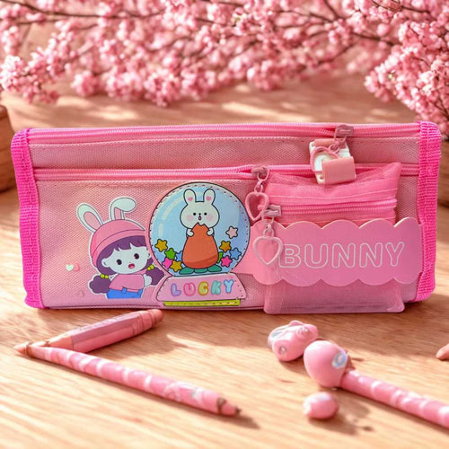 Cute Multi Layer Pencil Pouch with Mini Pocket