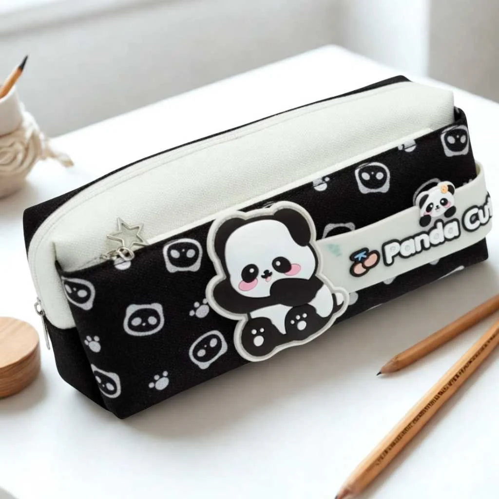Cute Panda Large Capacity Pencil Pouch | Durable Stationery Organiser for Kids