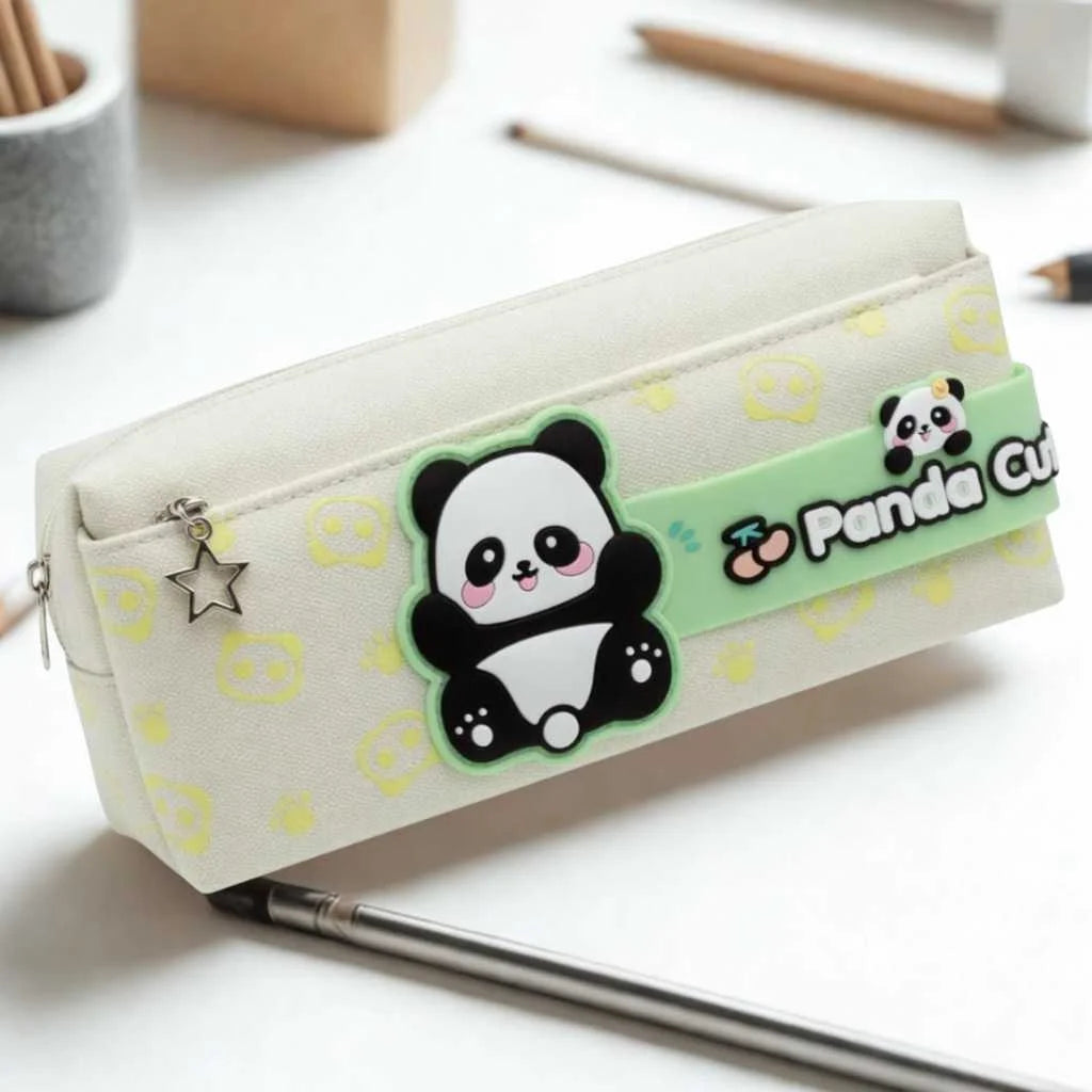 Cute Panda Large Capacity Pencil Pouch | Durable Stationery Organiser for Kids