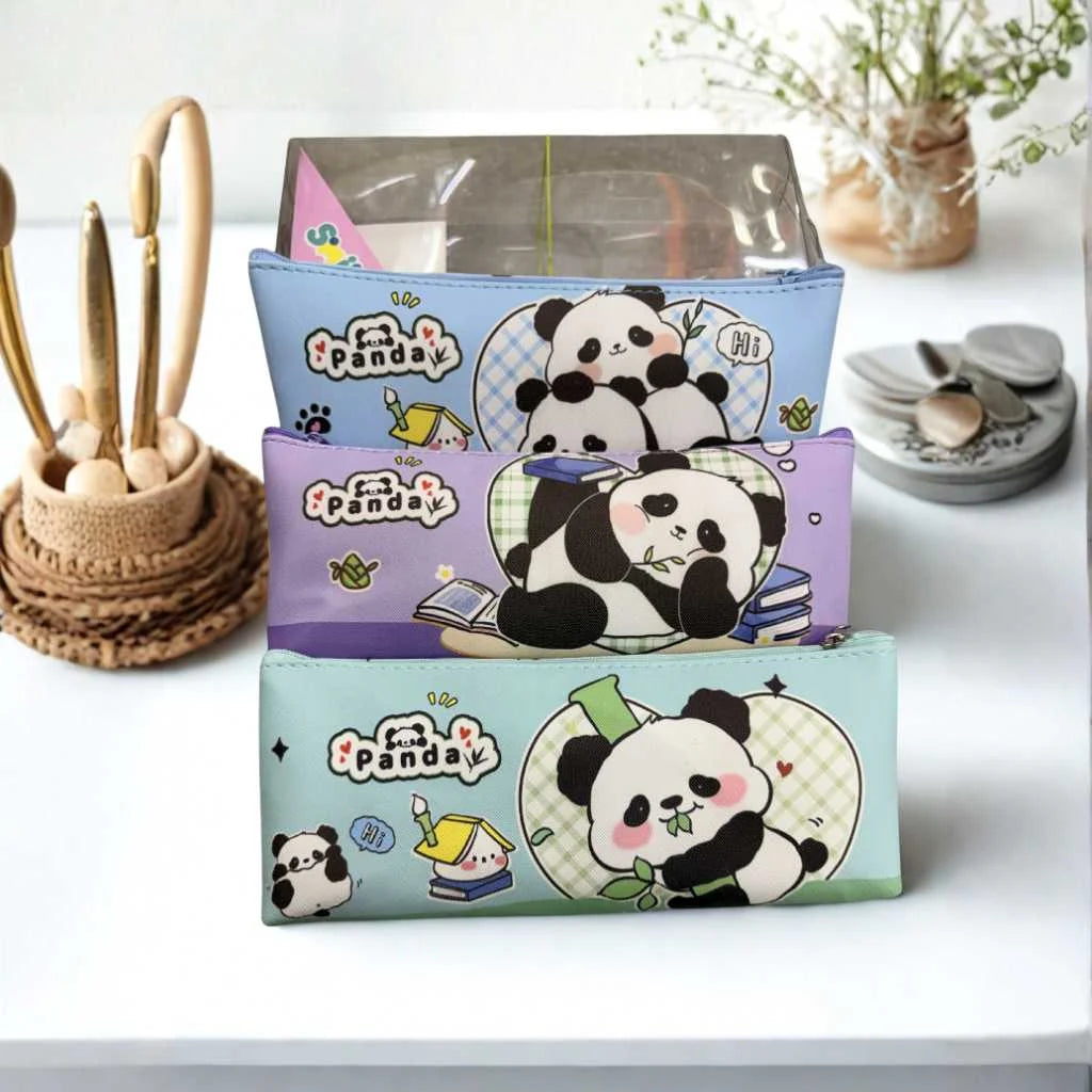 Cute Panda Pencil Pouch for Kids | Durable & Spacious