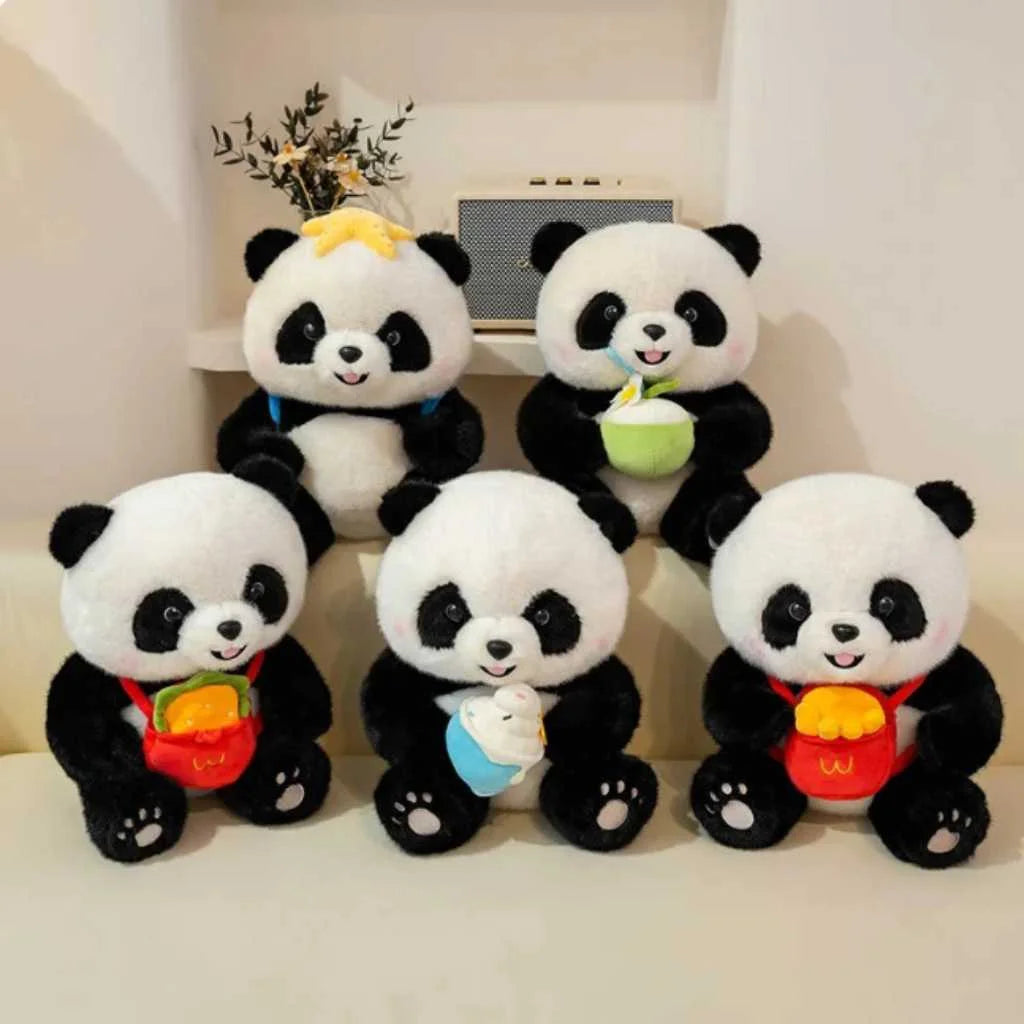 Cute Panda Plush Toy with Outfit Premium 35cm Soft Toys