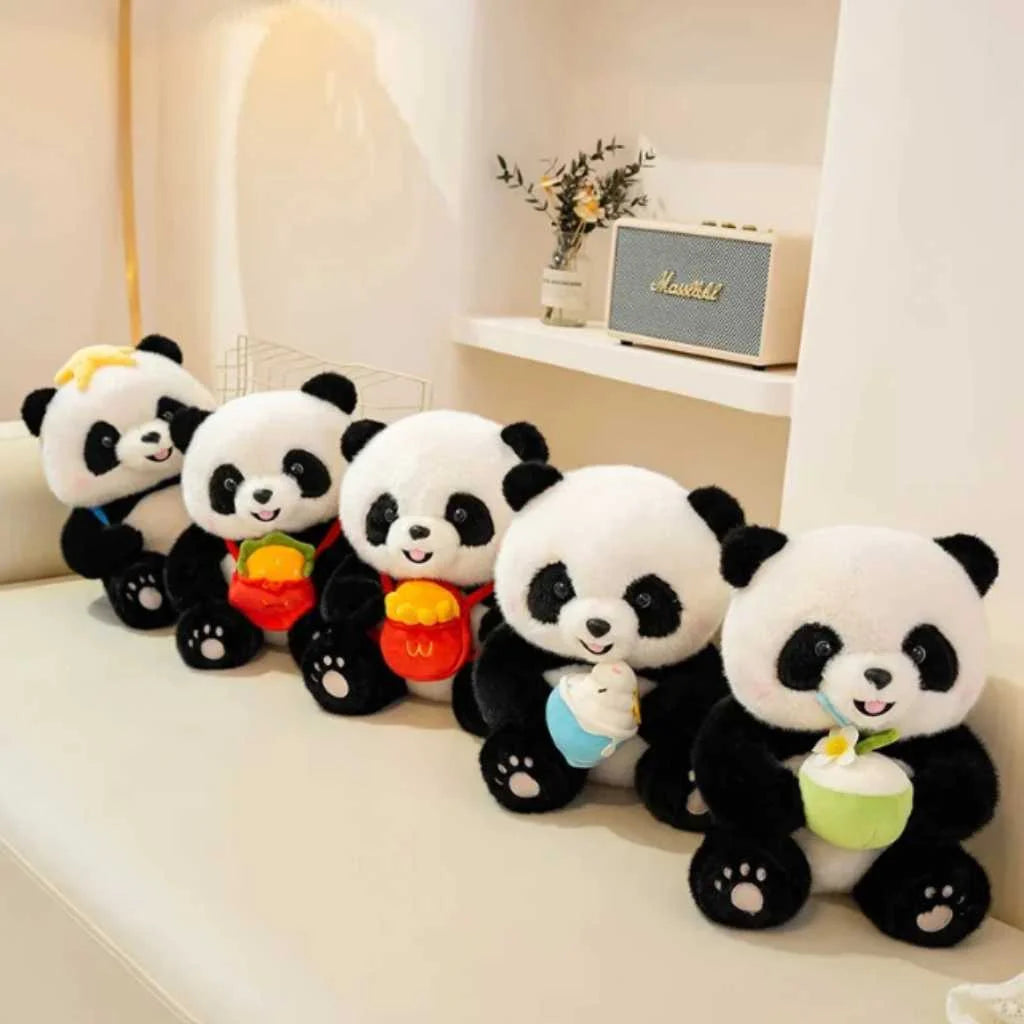 Cute Panda Plush Toy with Outfit Premium 35cm Soft Toys