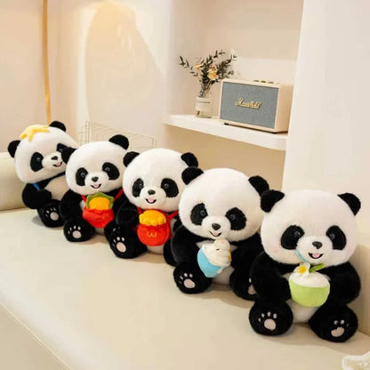 Cute Panda Plush Toy with Outfit Premium 35cm Soft Toys