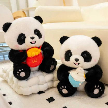 Cute Panda Plush Toy with Outfit Premium 35cm Soft Toys