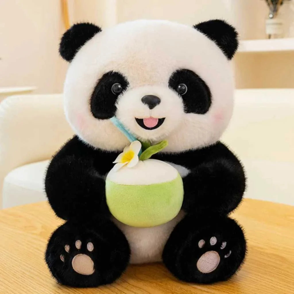 Cute Panda Plush Toy with Outfit Premium 35cm Soft Toys