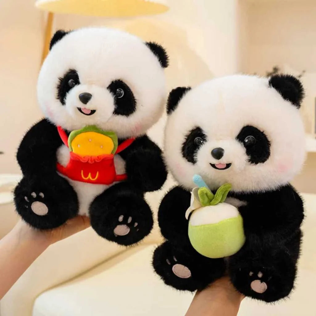 Cute Panda Plush Toy with Outfit Premium 35cm Soft Toys
