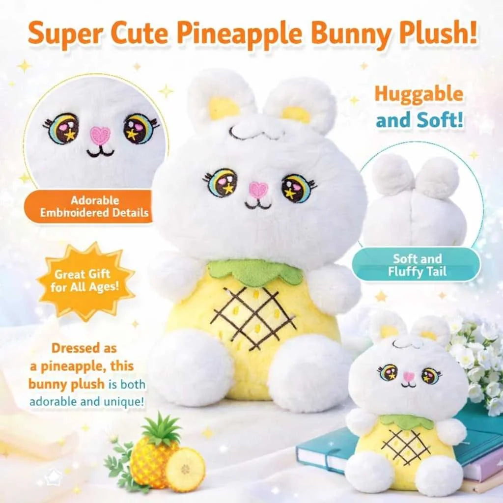 Cute Pineapple Bunny Plush Toy 35cm Kawaii Edition
