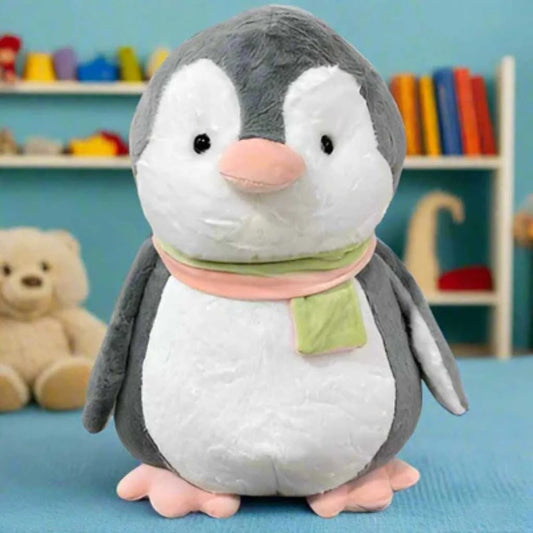 Cute Plush Penguin Soft Toy with Scarf