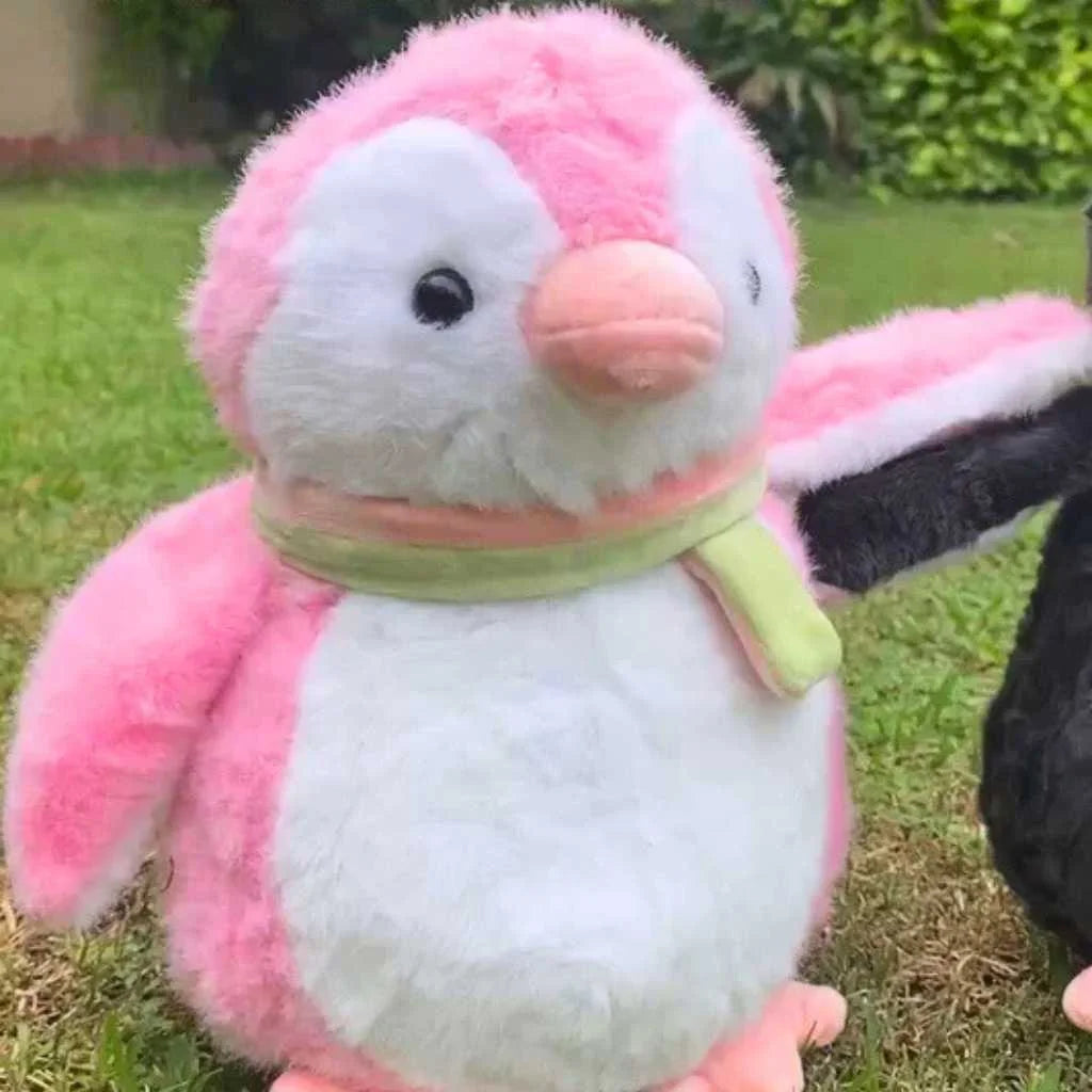 Cute Plush Penguin Soft Toy with Scarf