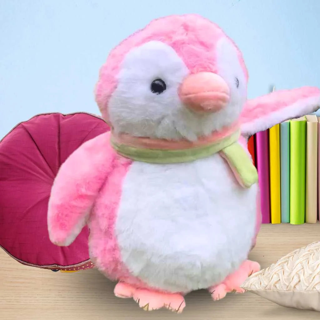 Cute Plush Penguin Soft Toy with Scarf