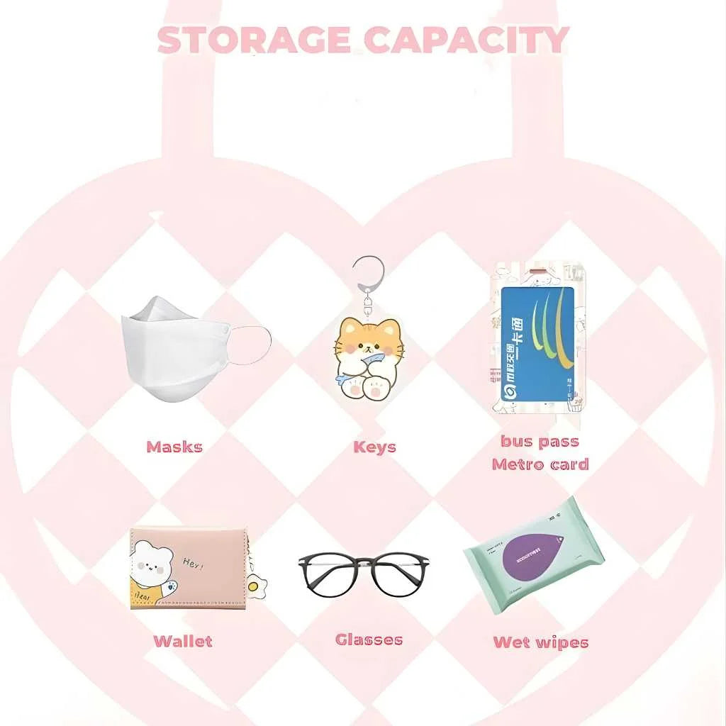 Cute Pop Heart Shape Sling Bags for Girls