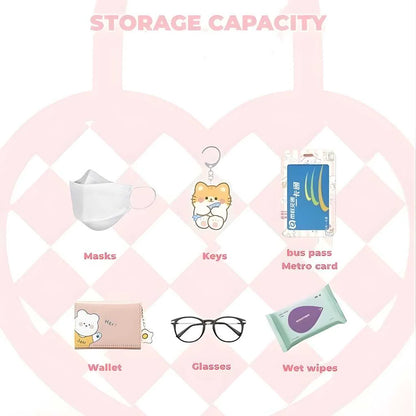 Cute Pop Heart Shape Sling Bags for Girls