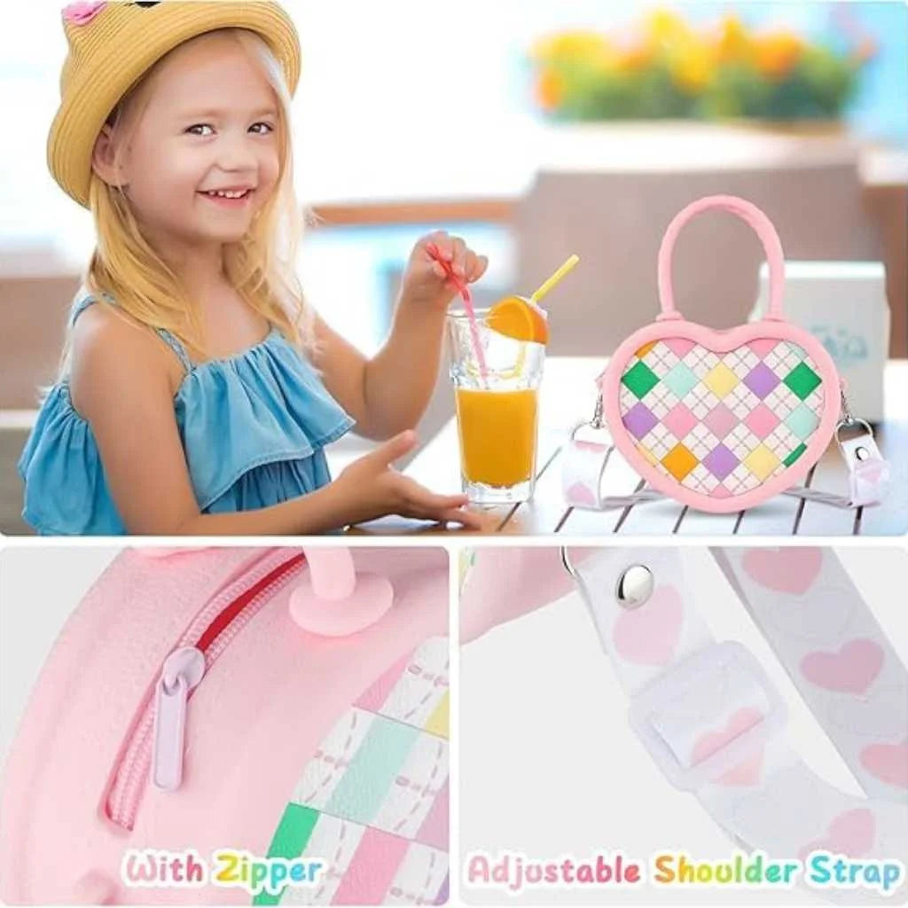 Cute Pop Heart Shape Sling Bags for Girls