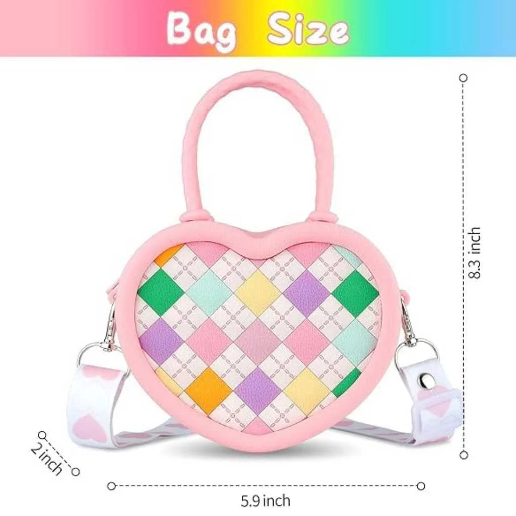 Cute Pop Heart Shape Sling Bags for Girls