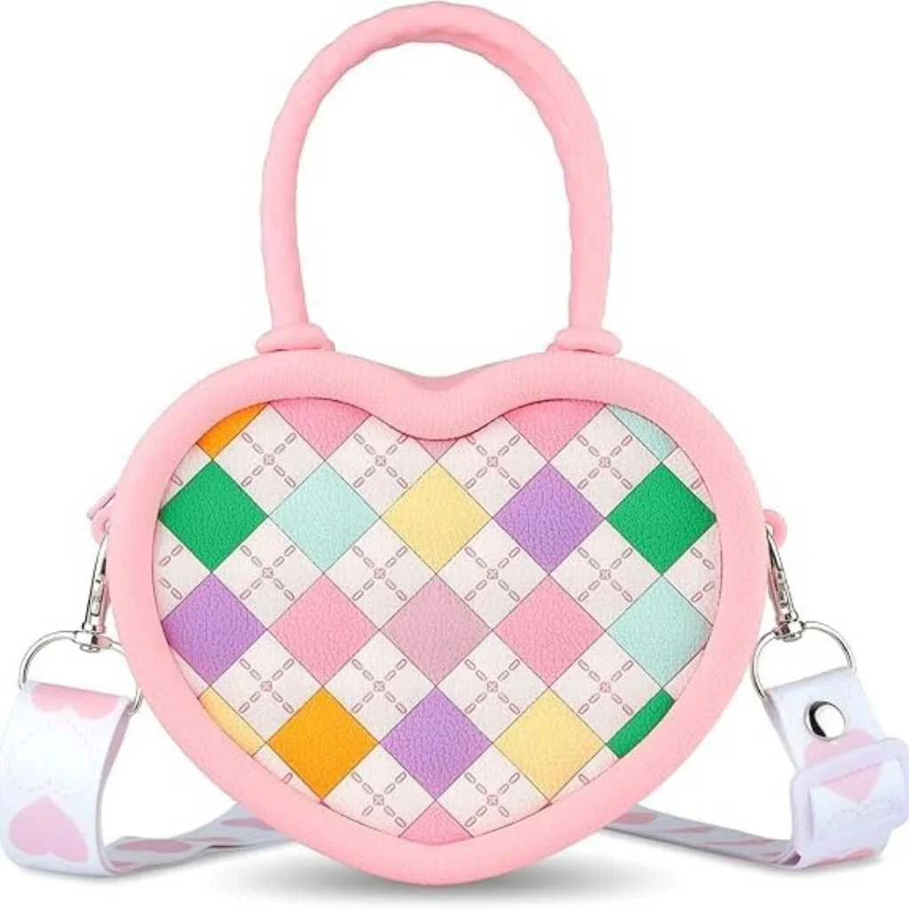 Cute Pop Heart Shape Sling Bags for Girls