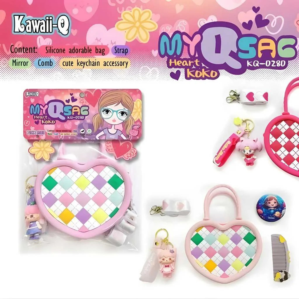 Cute Pop Heart Shape Sling Bags for Girls