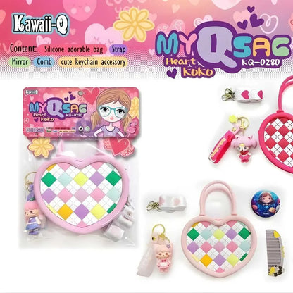 Cute Pop Heart Shape Sling Bags for Girls