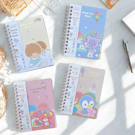 Cute Premium Teddy Spiral Diaries (Available in Beige, Blue, Peach, and Pink)