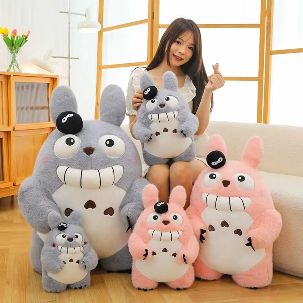 Cute Quirky Pink Totoro-Style Plush Toy for Kids 45cm