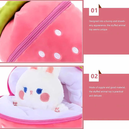 Cute Reversible Rabbit Soft Toy Plush Pillow