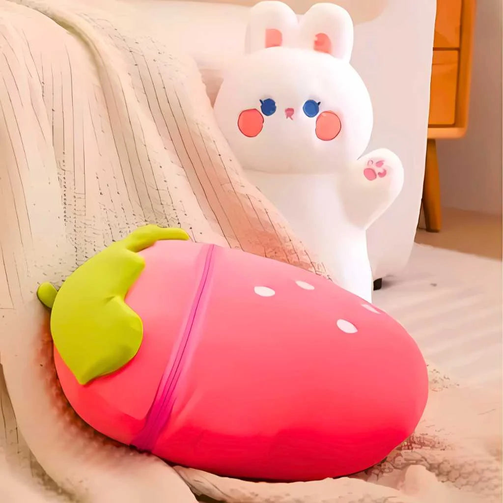 Cute Reversible Rabbit Soft Toy Plush Pillow