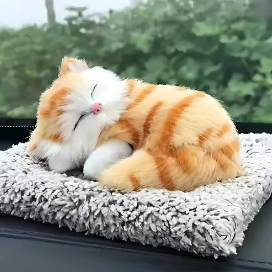 Cute Sleeping Cat Soft Toy Car Dashboard Toys