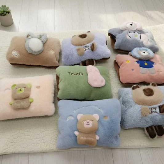 Cute Soft Toy Electric Hot Water Bag for Period Pain Relief Pillow