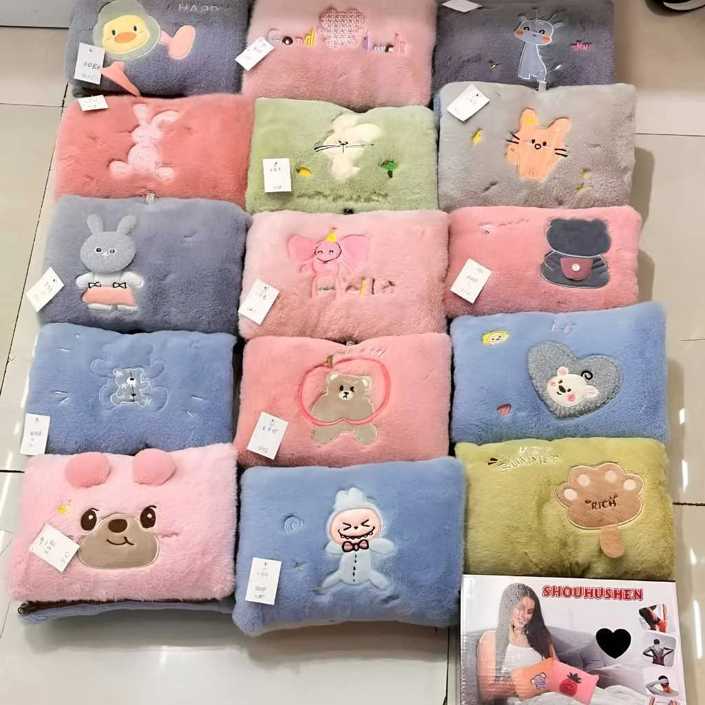 Cute Soft Toy Electric Hot Water Bag for Period Pain Relief Pillow