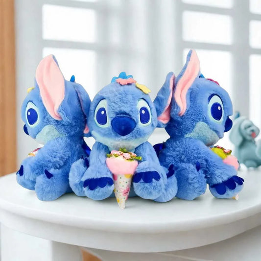 Cute Stitch Flower Soft Toy with Adorable Flower 30cm