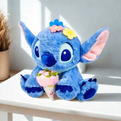 Cute Stitch Flower Soft Toy with Adorable Flower 30cm