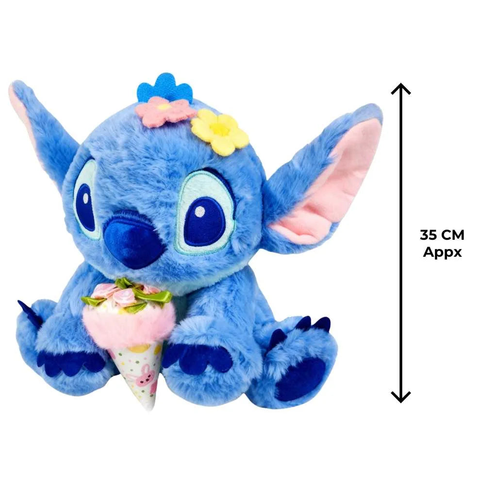 Cute Stitch Flower Soft Toy with Adorable Flower 30cm