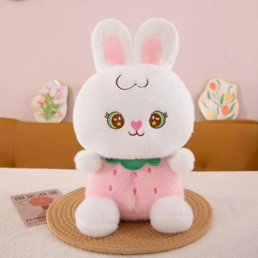 Cute Strawberry Bunny Plush Toy 35cm Kawaii Edition