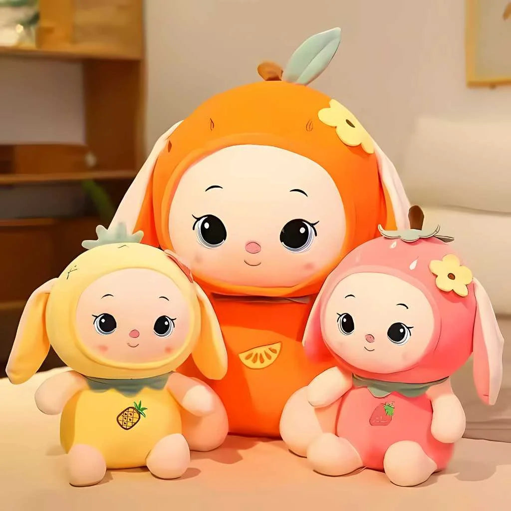 Cute Super Soft Huggable Fruit Rabbit Soft Toy
