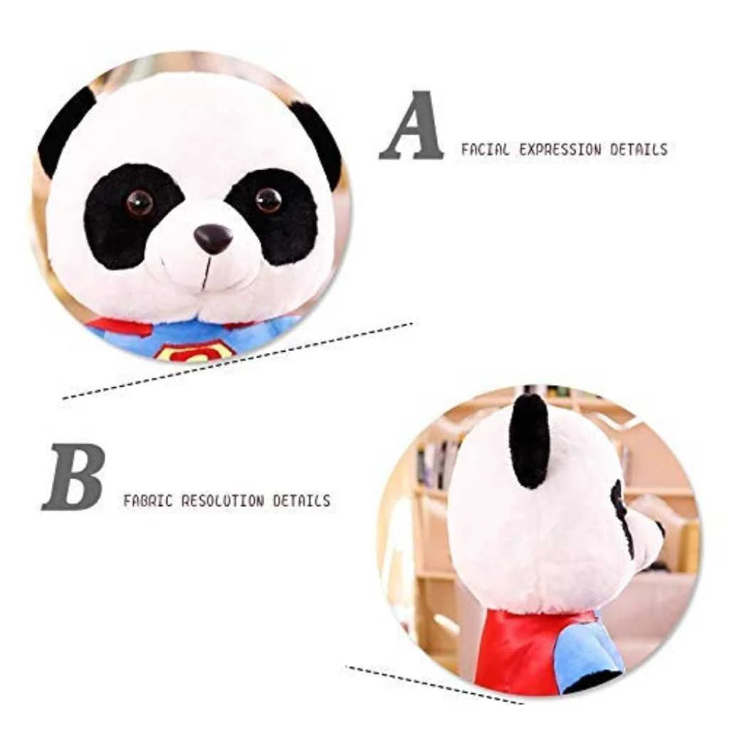 Cute Superman Panda Soft Toy with Cape 35cm