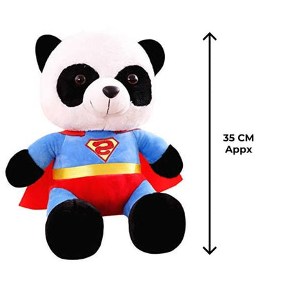 Cute Superman Panda Soft Toy with Cape 35cm