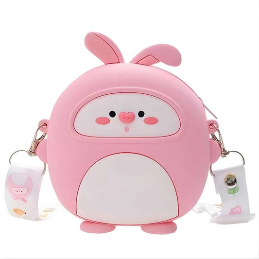 Cartoon Silicone Sling Bags for Girls With Adjustable Strap