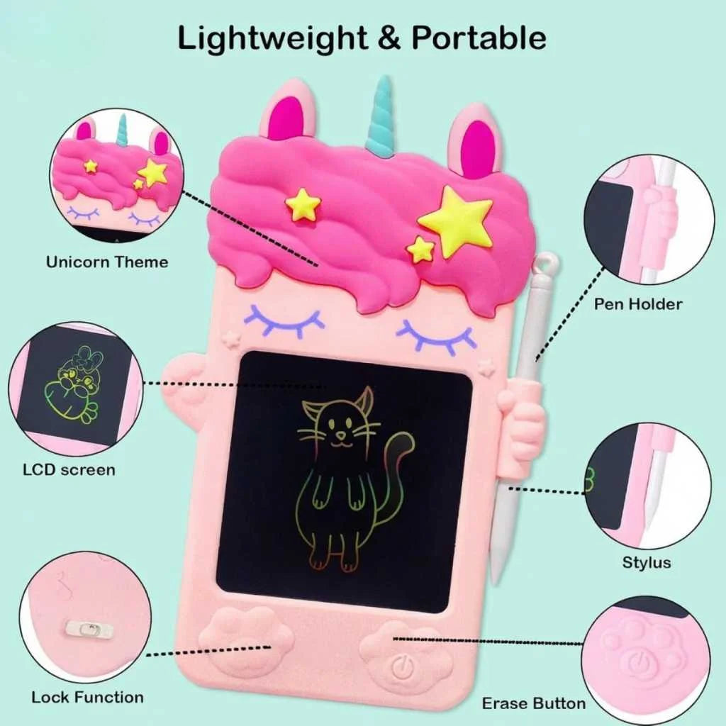 Cute unicorn and Dinosaur Theme LCD Writing Pad
