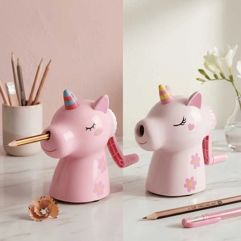 Cute Unicorn Mechanical Crank Pencil Sharpener for Kids | DODKart
