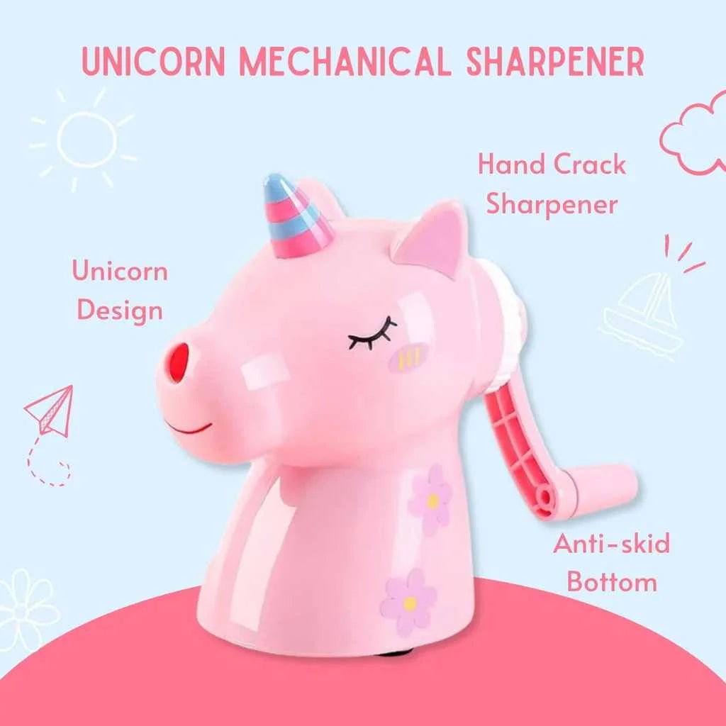 Cute Unicorn Mechanical Crank Pencil Sharpener for Kids | DODKart
