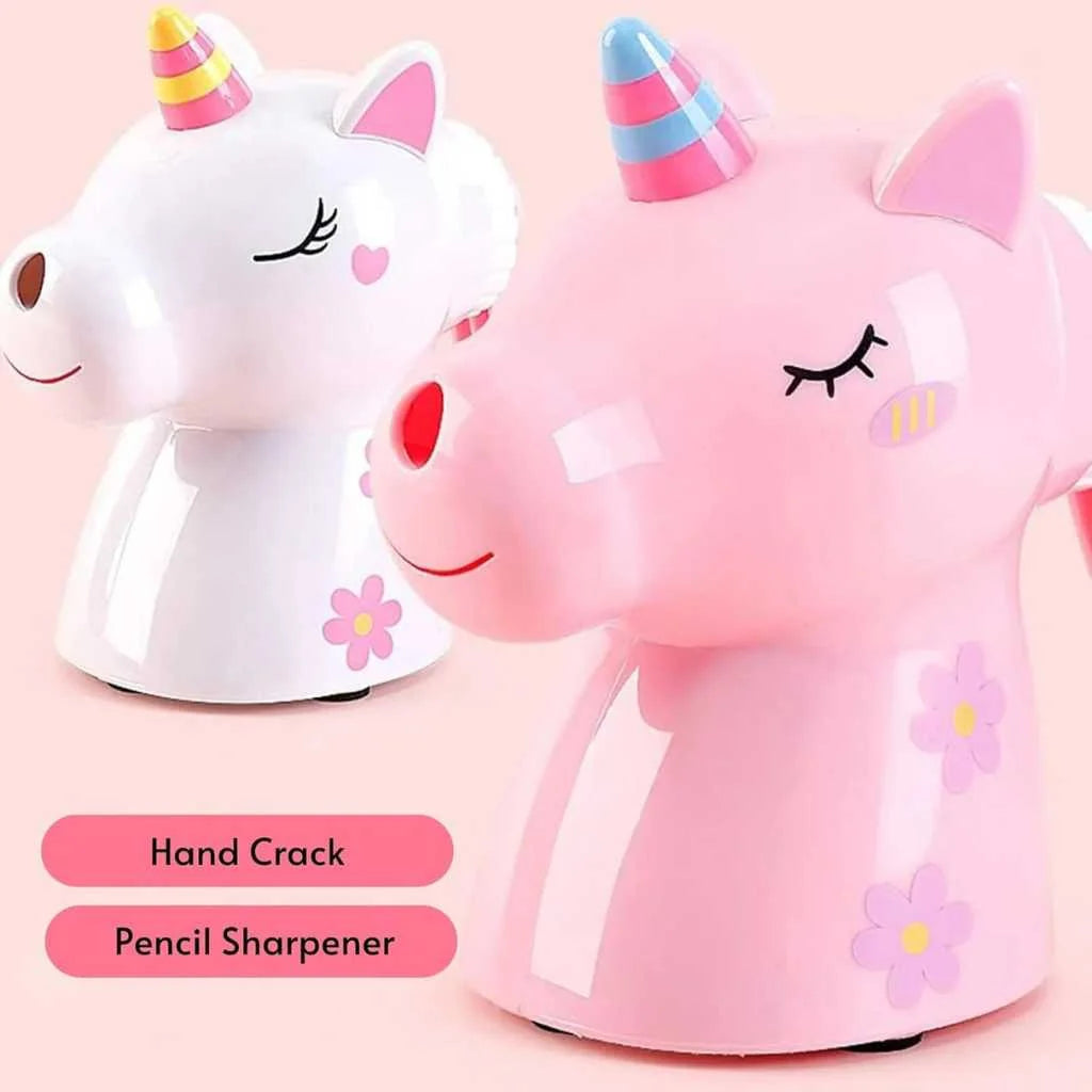 Cute Unicorn Mechanical Crank Pencil Sharpener for Kids | DODKart
