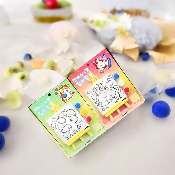 cute unicorn mini canvas painting kit for kids