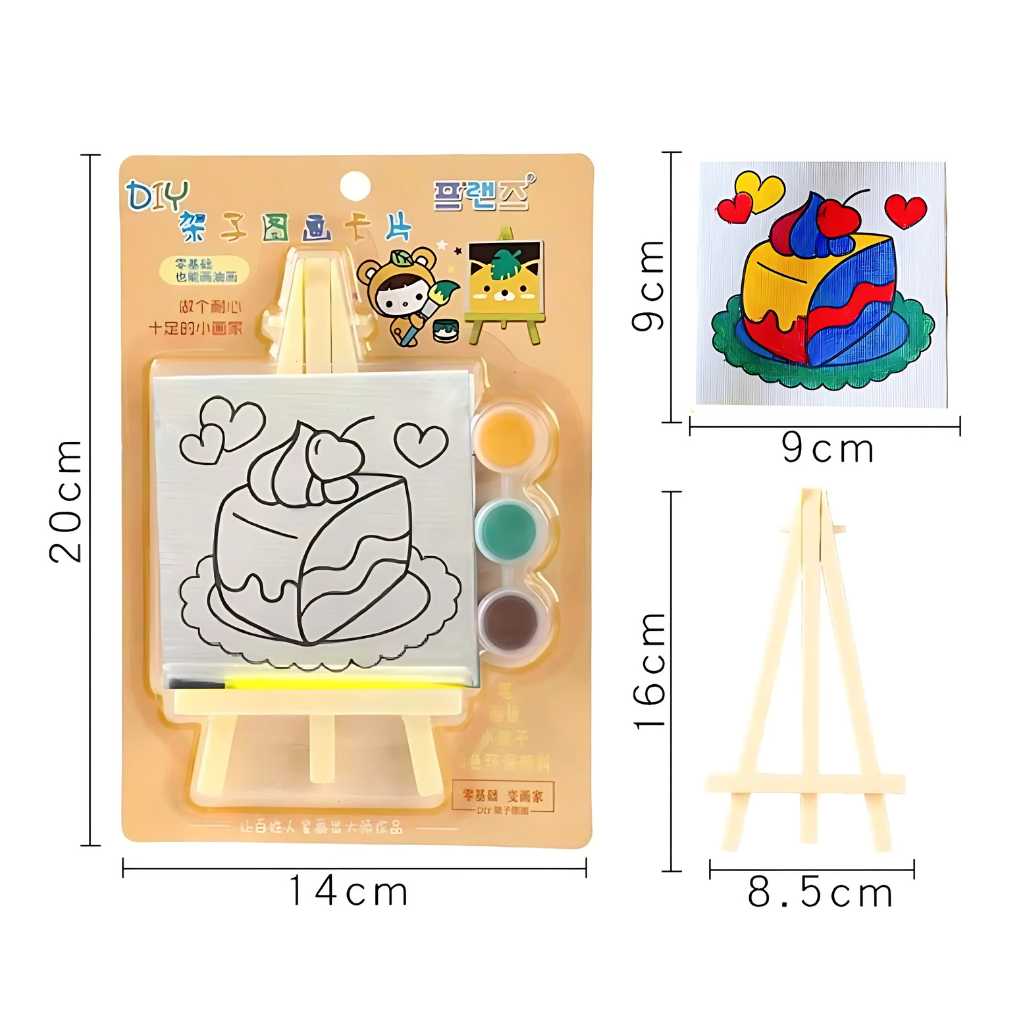 cute unicorn mini canvas painting kit for kids