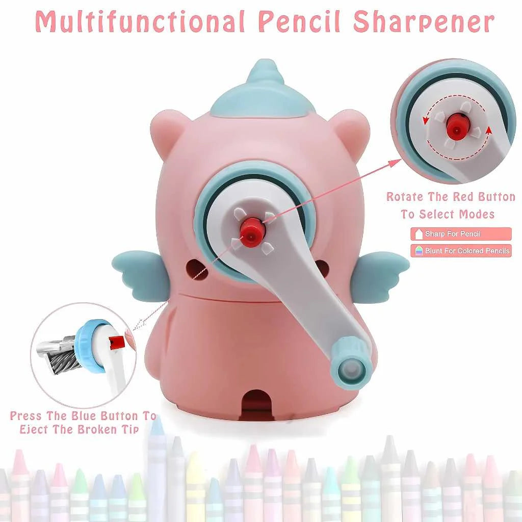 Cute Unicorn Pencil Sharpener Machine for Kids