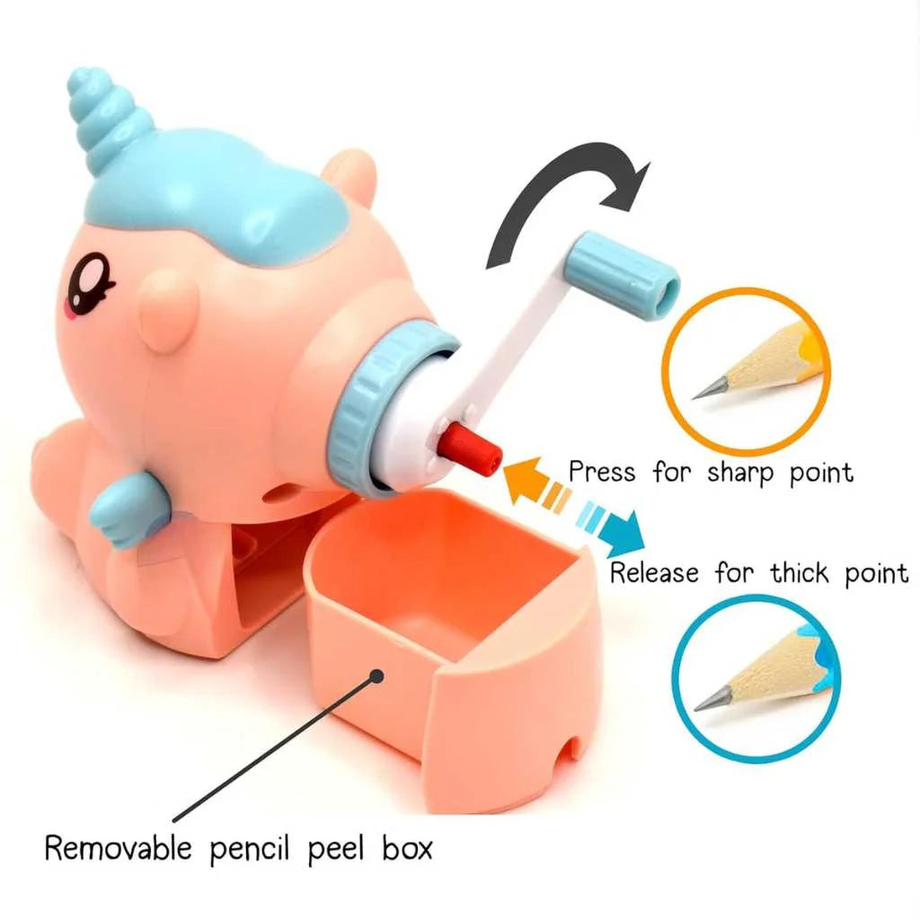 Cute Unicorn Pencil Sharpener Machine for Kids